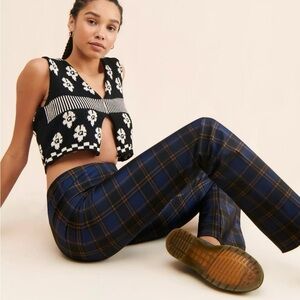 Good American | Plaid High-Rise Pants